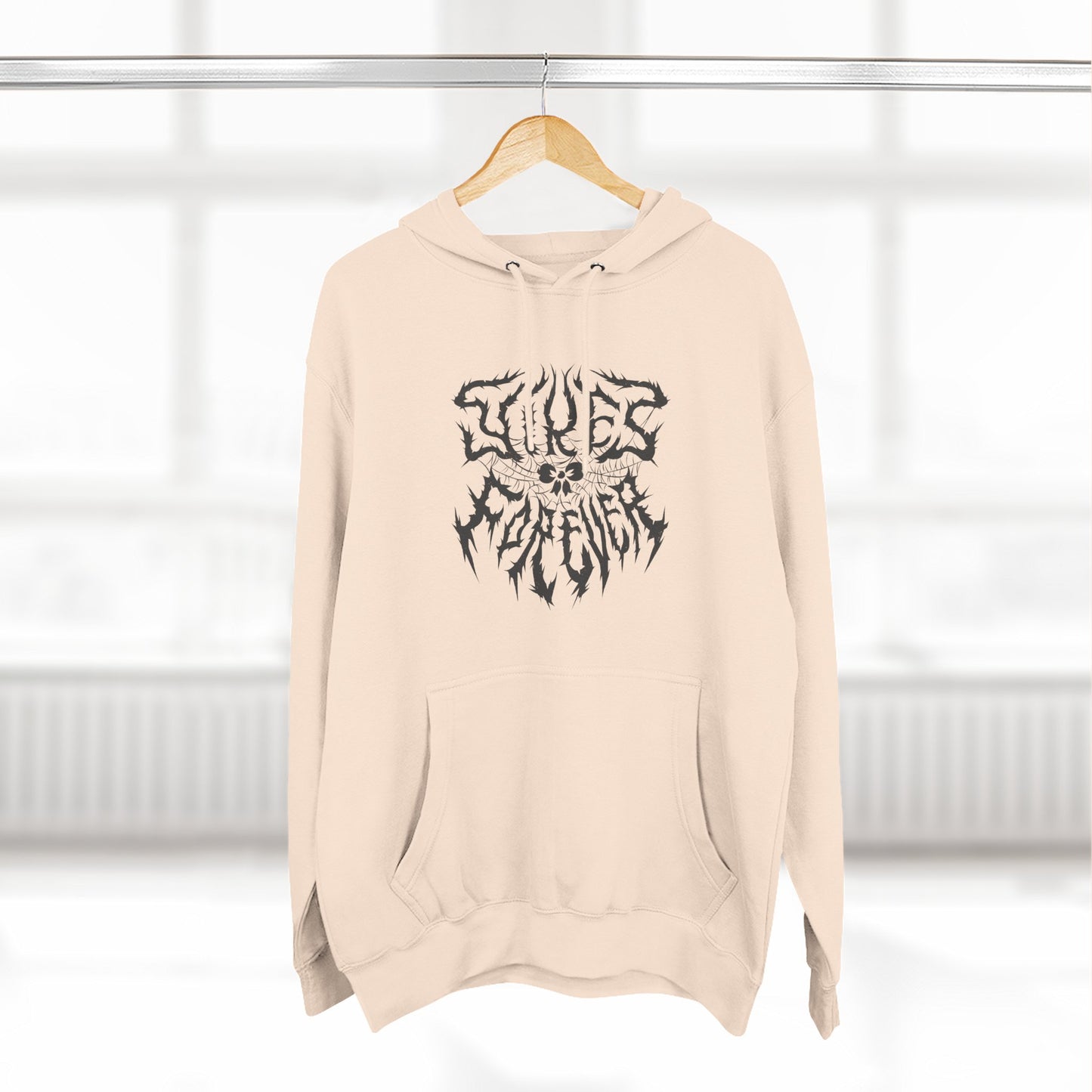"Yikes Forever" Fleece Hoodie dark text on light background
