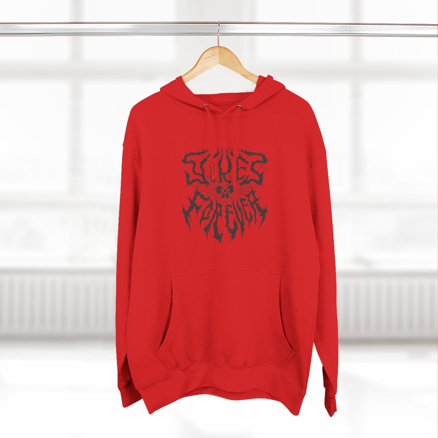 "Yikes Forever" Fleece Hoodie dark text on light background