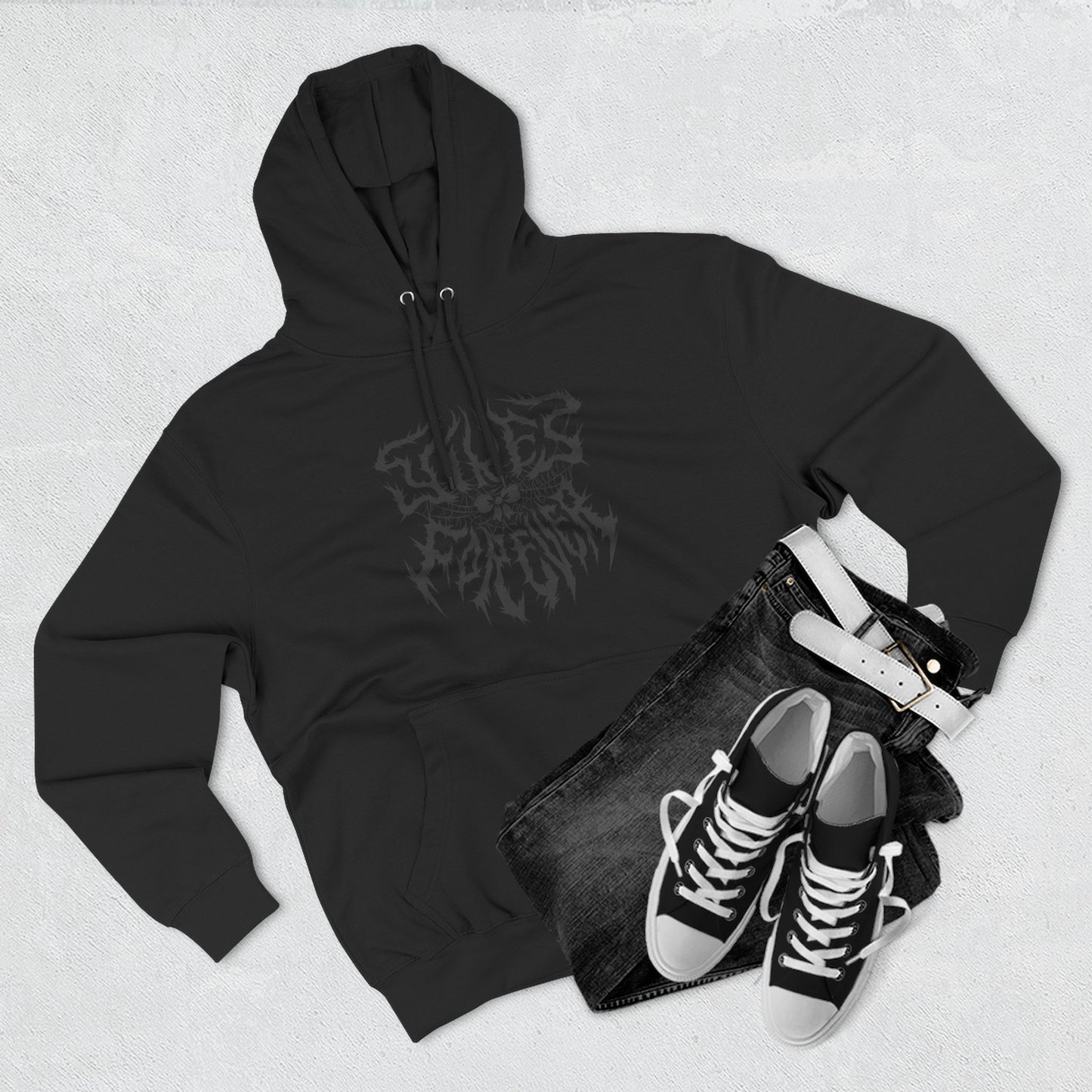 "Yikes Forever" Fleece Hoodie dark text on light background