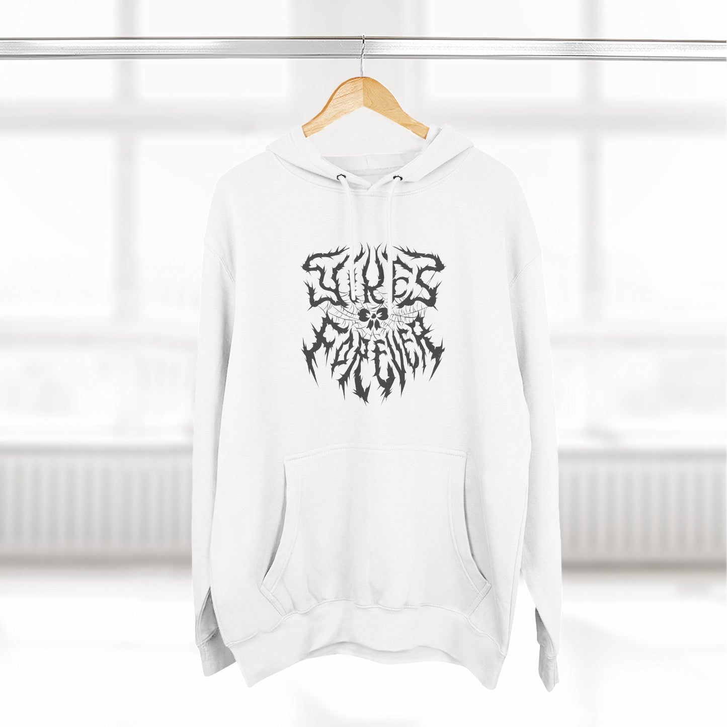 "Yikes Forever" Fleece Hoodie dark text on light background