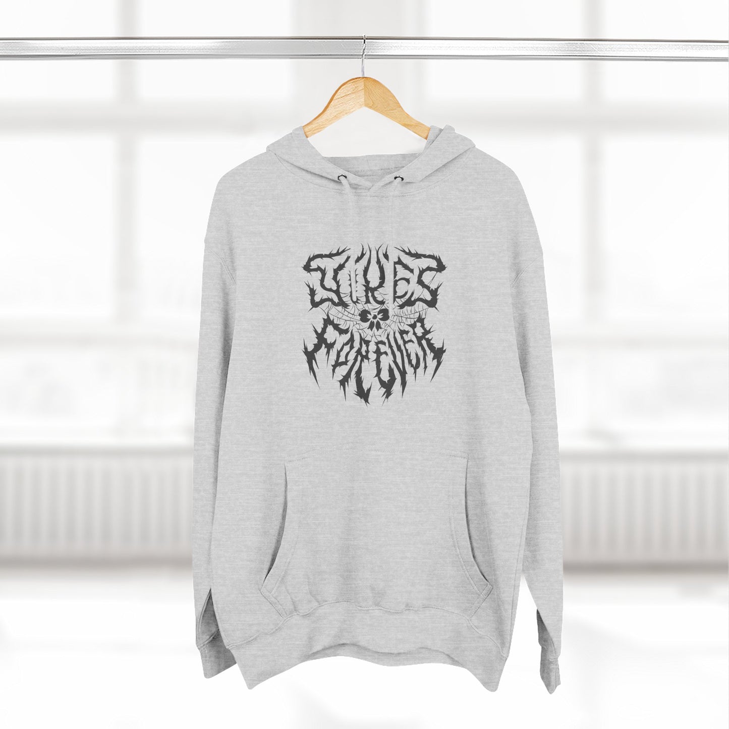 "Yikes Forever" Fleece Hoodie dark text on light background
