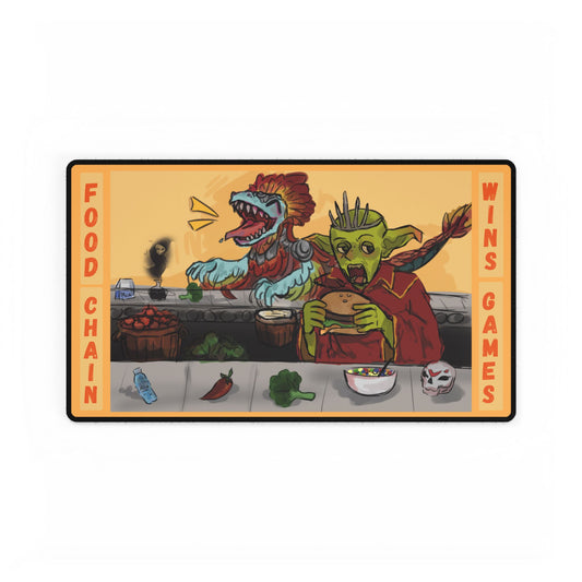 "Food Chain Wins Games" 24 x 14 MTG Playmat