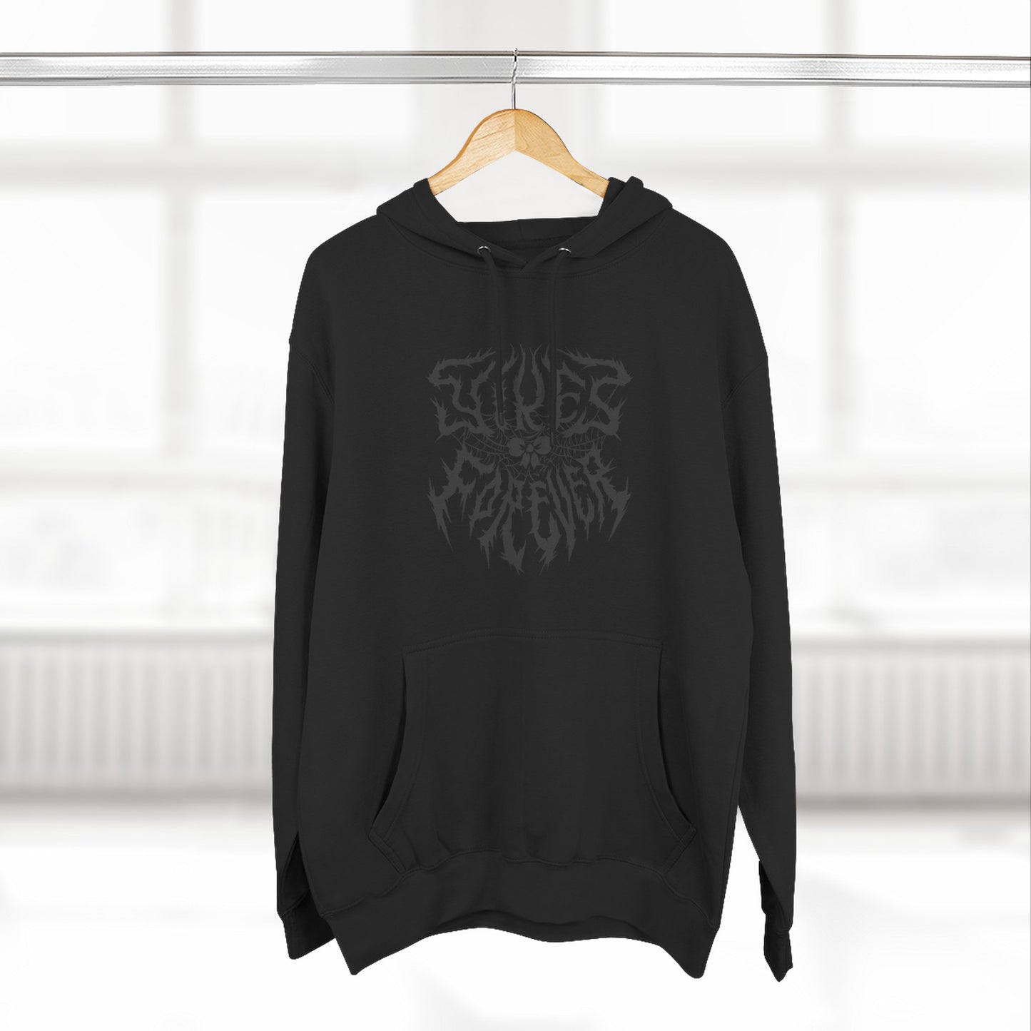 "Yikes Forever" Fleece Hoodie dark text on light background