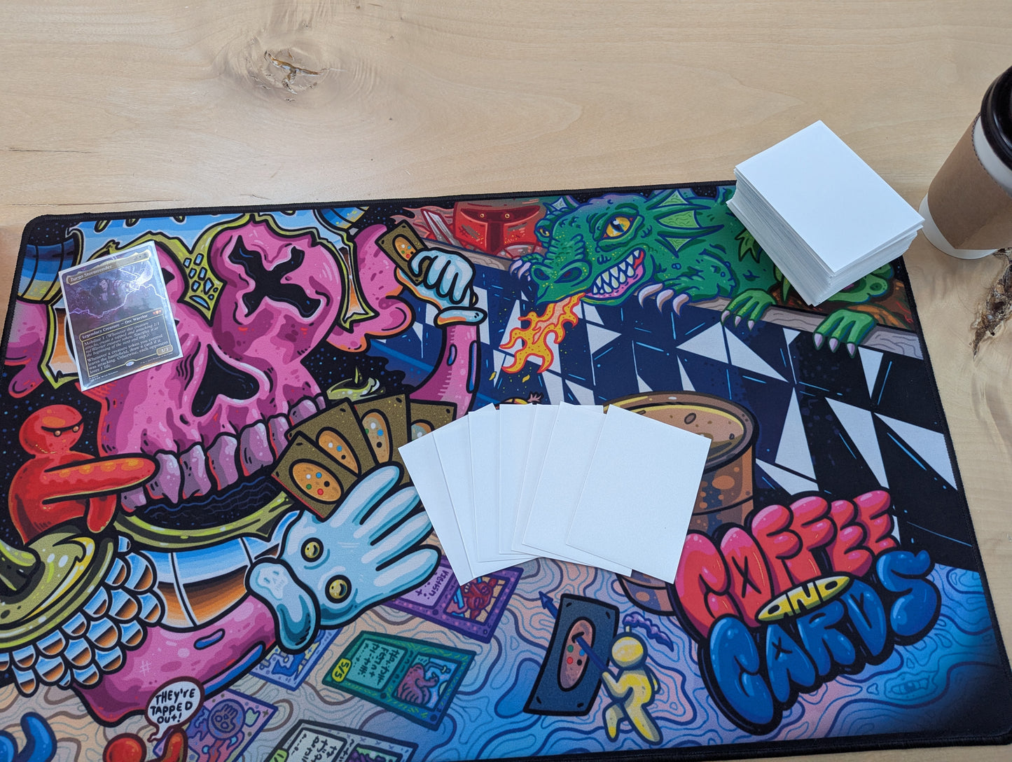 "Coffee and Cards" 24 x 14 MTG Playmat - Jesse Jacobellis