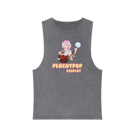 Peachy Pop Stonewash Tank Top