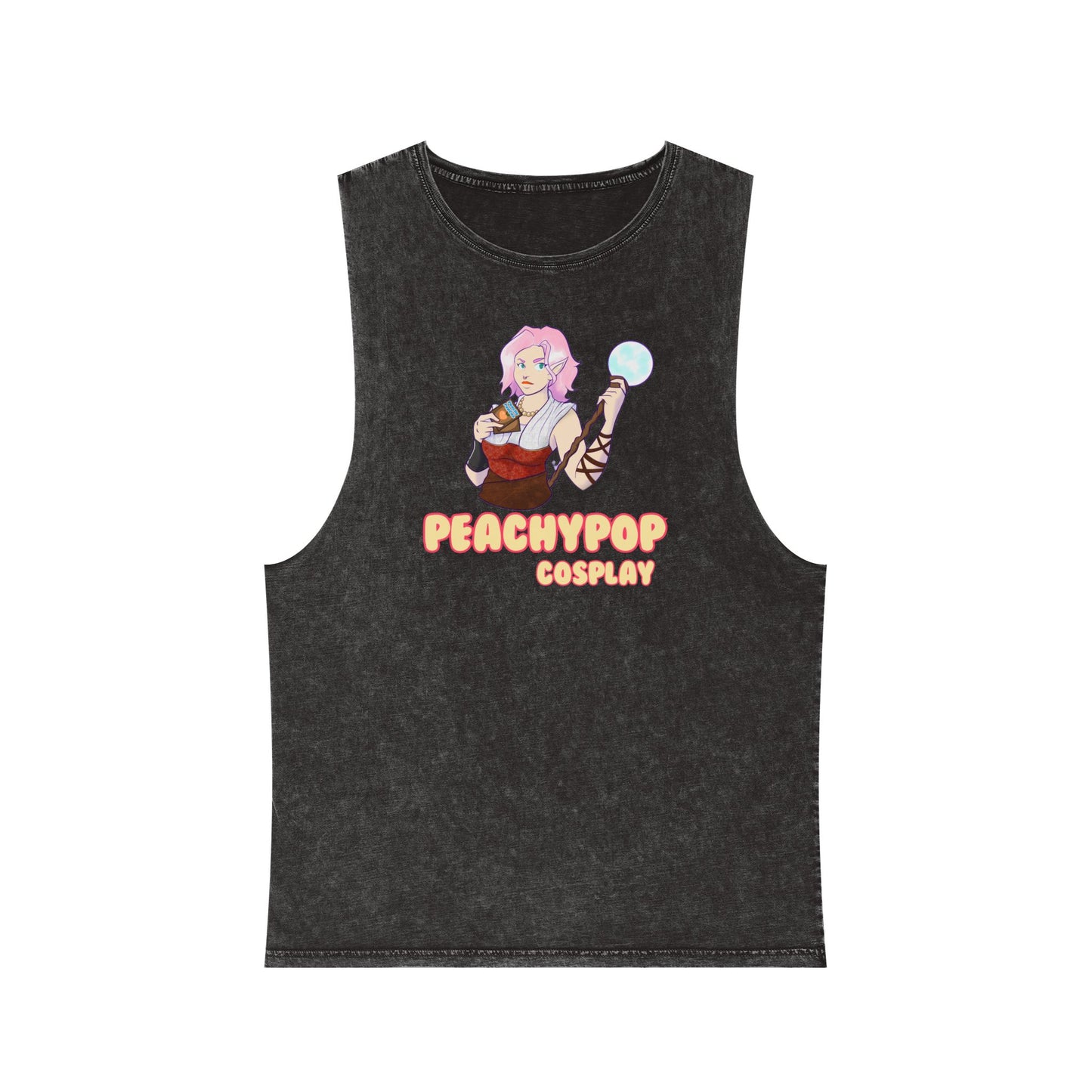 Peachy Pop Stonewash Tank Top