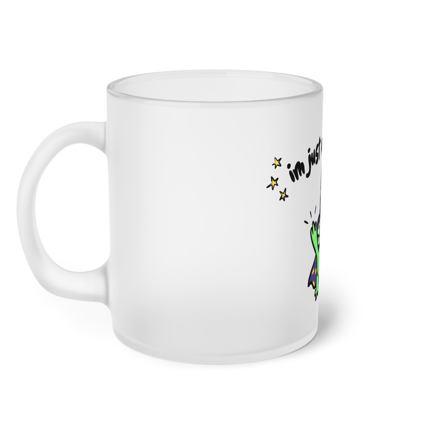"I'm just a little guy" Frosted Glass Mug