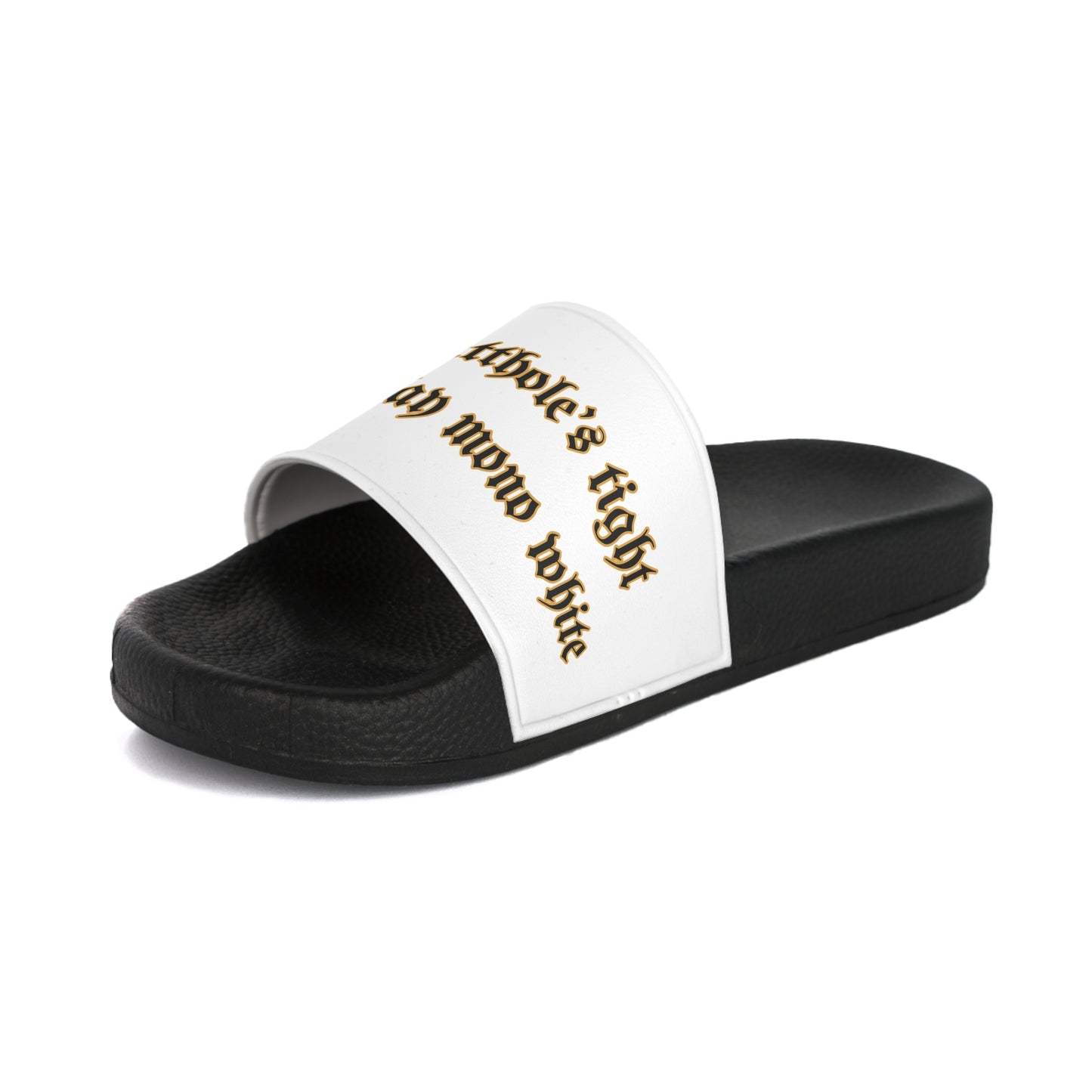 "My butt...mono white" Slide Sandals