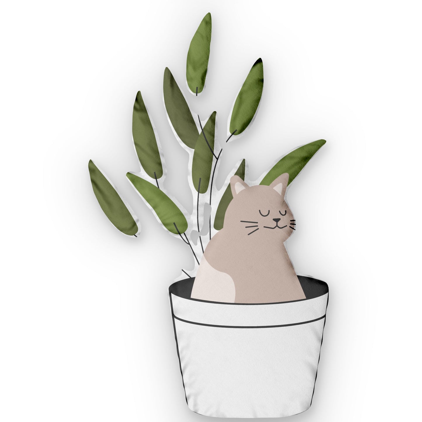 Cat in a Plant pillow