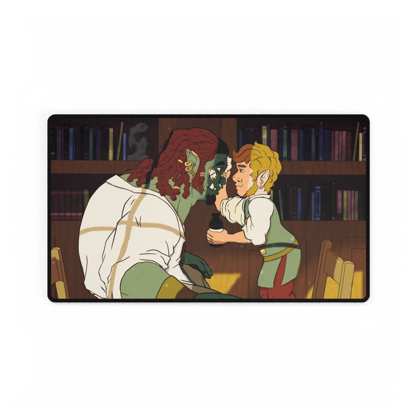 "Orc and halfling" 24 x 14 TCG Playmat