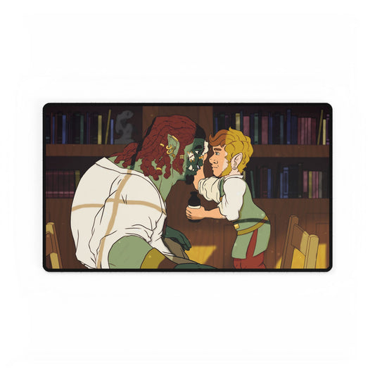 "Orc and halfling" 24 x 14 TCG Playmat
