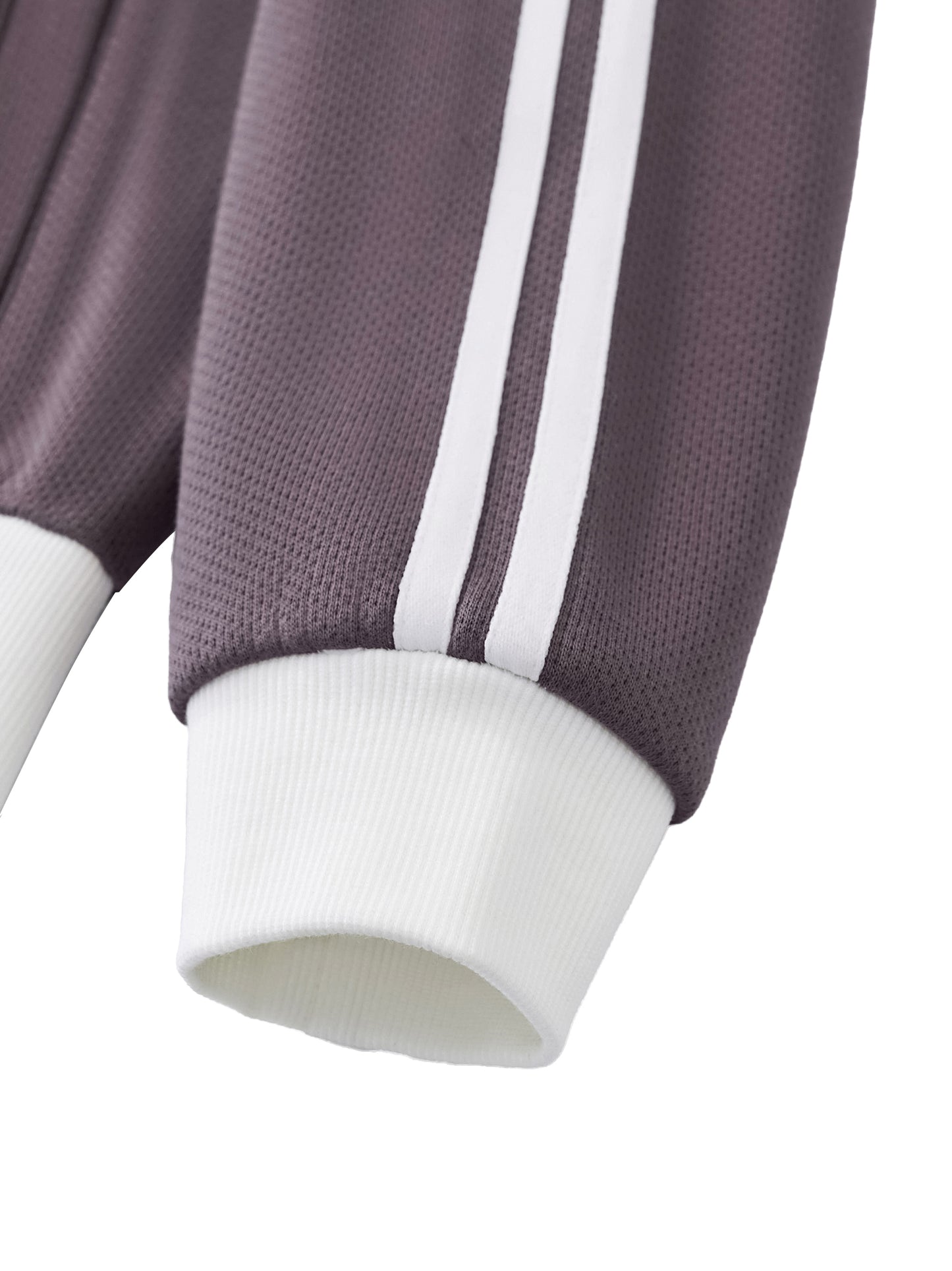 KP Stripe Fleece Cropped Track Jacket